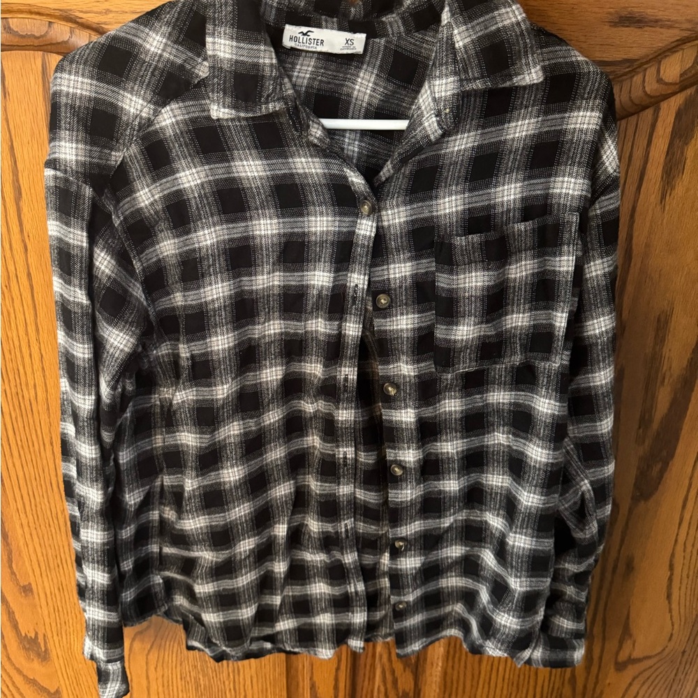 Hollister Monochrome Checkered Shirt